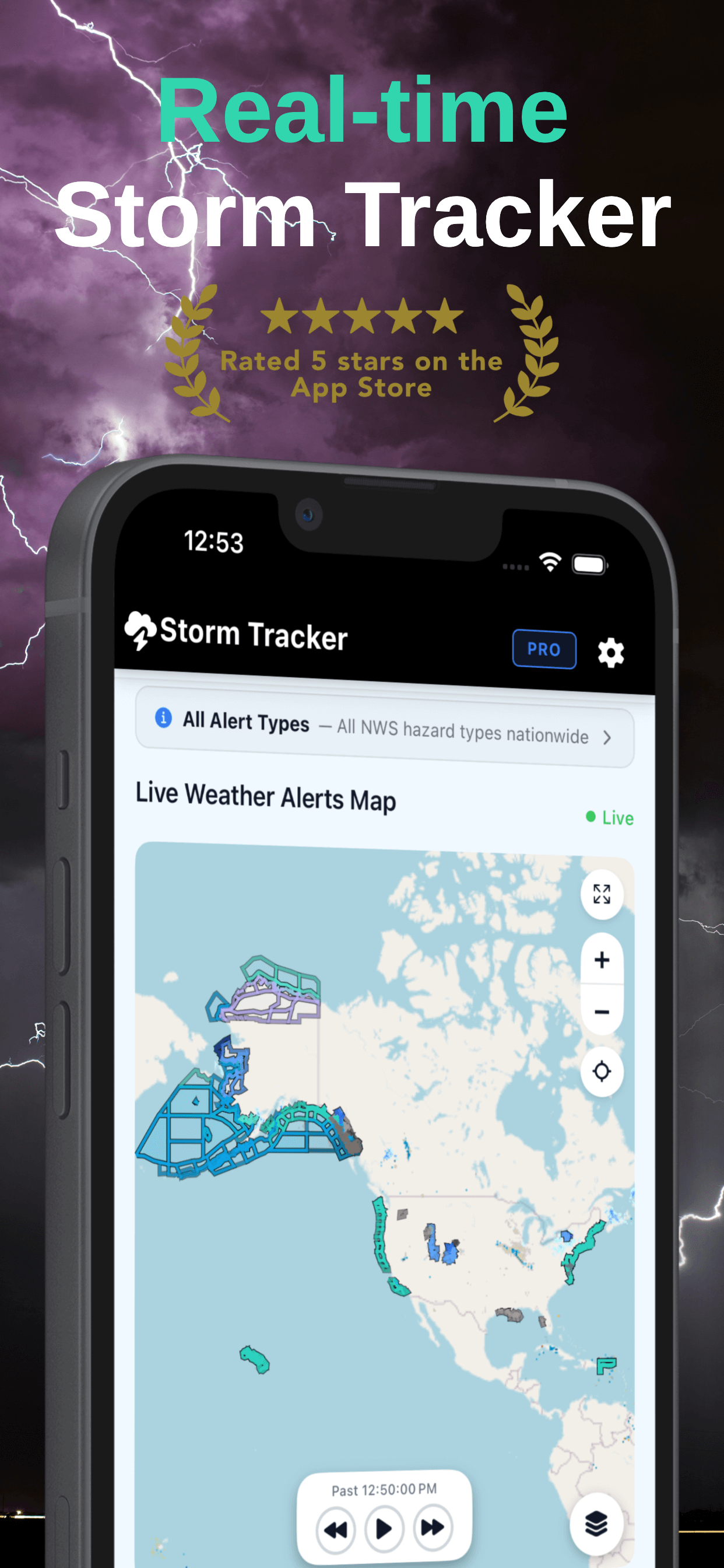 Weather Alerts - Real-time tornado warnings on interactive map