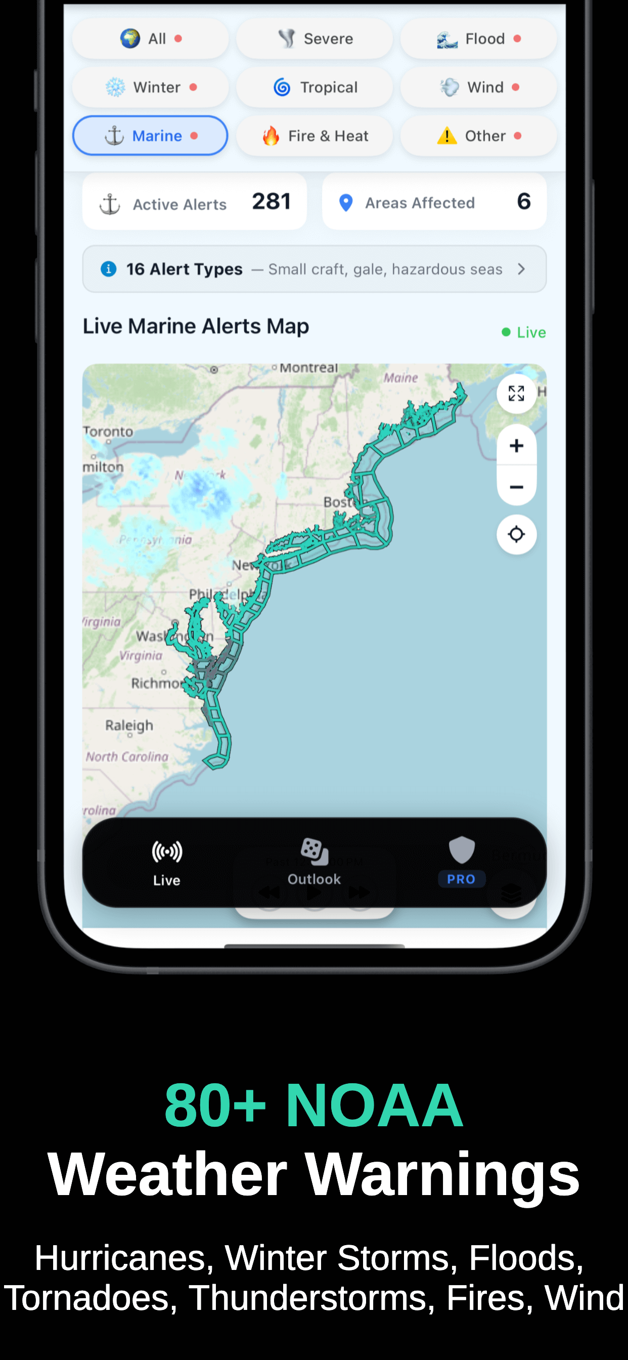 Weather Alerts - Live severe weather alerts and tracking